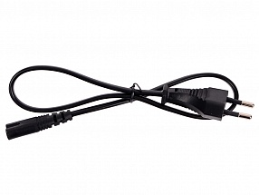 Кабель для аудио-видео техники IEC-320-C7--розетка 220V, 2-pin, 0.5м , черный, Telecom  TP228-IEC320-C7--CEE7/16-0.5-B 