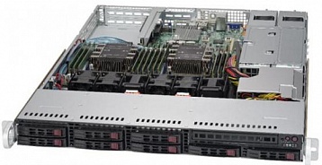 Серверная платформа Supermicro SYS-1029P-WTR, 2x LGA3647, 12x DDR4, no HDD (up to 8x2.5"), SATA RAID, 2x1GbE, 2xFH, 1xLP, M.2, 2x750W, Rails
