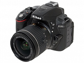 Фотоаппарат Nikon D5300 Black KIT <DX 18-55 VR AF-P 24.1Mp, 3" WiFi, GPS> 