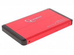 Внешний корпус 2.5" Gembird EE2-U3S-2-R, красный, USB 3.0, SATA 