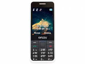 Телефон GINZZU M108D белый 2.8", 2*SIM, 0.3Mp, Flash, MP3, FM