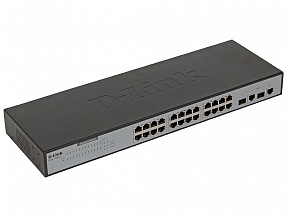 Коммутатор D-Link DES-1026G/E1A Неуправляемый коммутатор с 24 портами 10/100Base-TХ и 2 комбо-портами 100/1000Base-T/SFP