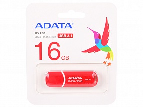 Внешний накопитель 16GB USB Drive ADATA USB 3.1 UV150 красная 90/20 МБ/с AUV150-16G-RRD
