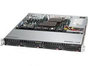 Серверная платформа Supermicro SYS-6018R-MTR 1U 2xLGA2011-3, 8xDDR4, no HDD(upto 4x3.5), SATA C612 (RAID 0/1/10/5), 2x1GbE, 2x400W(RPS), 1xFH, Rails