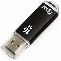 Внешний накопитель 16Gb USB Drive  USB2.0  Smartbuy V-Cut Black (SB16GBVC-K)