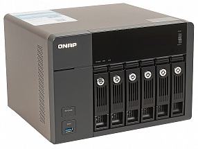 Сетевой накопитель QNAP TS-653 Pro 8 отсеков для HDD, HDMI-порт. Четырехъядерный Intel Celeron J1900 2,0 ГГц