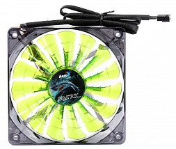 Вентилятор Aerocool Shark 12см "Evil Green Edition" (зеленая подсветка), 3+4 pin, 32.5 CFM, 800 RPM, 12.6 dBA