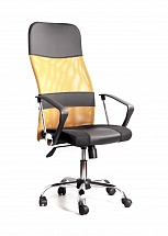 Кресло Recardo Smart Черно-бежевый сетка/кожа, 120кг, газлифт/качание/откидывание