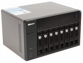 Сетевой накопитель QNAP TVS-871-i3-4G Сетевой RAID-накопитель, 8 отсека для HDD, HDMI-порт. Двухъядерный Intel Core i3-4150 3,5 ГГц, 4 ГБ.
