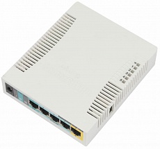 Маршрутизатор MikroTik RB951Ui-2HnD RouterBOARD 951Ui-2HnD with 600Mhz CPU, 128MB RAM, 5xLAN, built-in 2.4Ghz 802b/g/n 2x2 two chain wireless with int