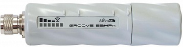 Точка доступа MikroTik Groove A-52HPn GrooveA 52 with N-male connector, High Gain Single Chain 2.4GHz / 5GHz 802.11abgn wireless, 600MHz CPU, 64MB RAM