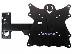 Кронштейн Kromax CASPER-203 black, для LED/LCD TV 15"-40", max 30 кг, 4 ст свободы, наклон +5°-15°, поворот 90°, от стены 57-307 мм, VESA 200x200 мм