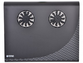 Теплоотводящая подставка под ноутбук Titan TTC-G3TZ laptop 12-15" Алюминий. черная. 2 вент.. USB