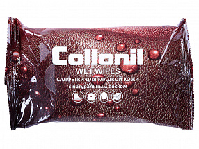 Салфетки влажные Collonil №15 для ухода за гладкой кожей с натуральным воском
