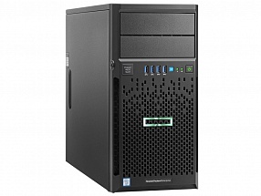 Сервер HPE Proliant ML30 Gen9, E3-1220v6, 1x16GB, 2x1TB SATA NonHotPlug(4x3.5), SATA B140i, no ODD, 2x1GbE, iLO, 1x350W, Tower, 3Y (3-1-1), 823401-B21