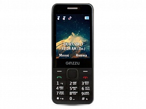 Телефон GINZZU M108D черный 2.8", 2*SIM, 0.3Mp, Flash, MP3, FM