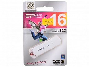 Внешний накопитель 16GB USB Drive  USB 2.0  Silicon Power LuxMini 320 White (SP016GBUF2320V1W)