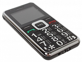 Телефон GINZZU MB505 черный 1SIM/1.77"/SOS/Flash/FM/BT/MicroSD UpTp16Gb/Cradle/800мАч