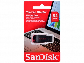 Внешний накопитель 64GB USB Drive  USB 2.0  SanDisk Cruzer Blade (SDCZ50-064G-B35)