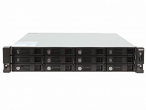 Сетевой накопитель QNAP TS-1253U Сетевой RAID-накопитель, 12 отсеков для HDD, стоечное исполнение, один блок питания.  Четырехъядерный Intel Celeron J