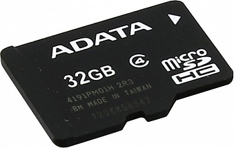 Карта памяти 32GB MicroSDHC Class 4 ADATA без адаптера