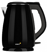 Чайник электрический UNIT UEK-268 (Чёрный); Сталь - Пластик (Двухслойный корпус), 1.8л., 2200Вт.
