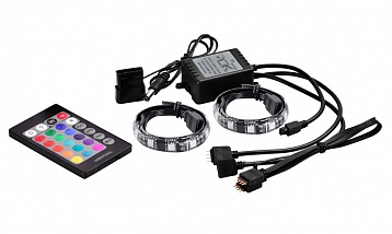 Светодиодная лента Deepcool RGB 350 (комплект цветового дооснащения корпуса, 2 ленты по 300mm, RGB, подключение к БП Molex) 
