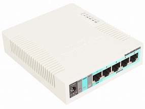 Коммутатор MikroTik CSS106-5G-1S RB260GS  with 5 Gigabit ports and SFP cage, SwOS, plastic case, PSU