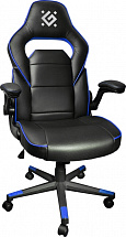 Игровое кресло Defender Corsair CL-361 Черный/Синий полиуретан,50мм, макс 100кг.