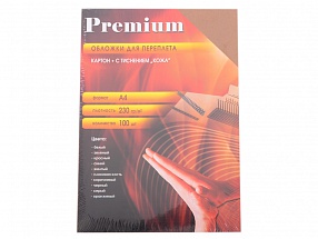 Обложки А4 "кожа" темно-коричневые 100 шт. Office Kit (СBRA400230) 