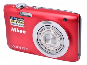Фотоаппарат Nikon Coolpix A100 Red <20.1Mp, 5x zoom, SD, USB, 2.6"> 