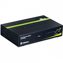 Коммутатор Trendnet TE100-S50G     5-портовый 10/100 Мбит/c коммутатор (режим экономии электроэнергии до 30%)