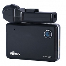 Автомобильный Видеорегистратор RITMIX AVR-680 Дисплей 2,8, видео - 1920 x 720 (2 камеры), угол 120º, датчик движения, аккум., mini-USB, HDMI 