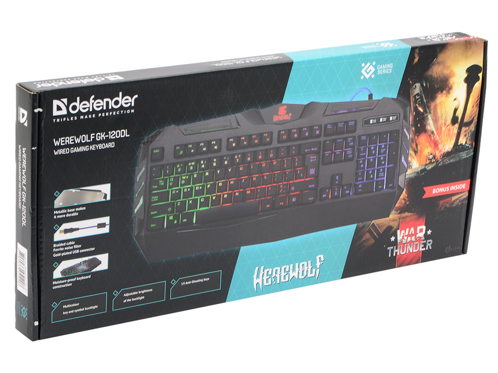 Defender werewolf. Клавиатура Defender Werewolf GK-120dl ru RGB. Клавиатура Defender Werewolf GK-120dl. Клавиатура Defender Werewolf GK-140dl. Defender Werewolf GK-120dl ru,RGB подсветка,19 Anti-Ghost 45120 клавиатура игровая.