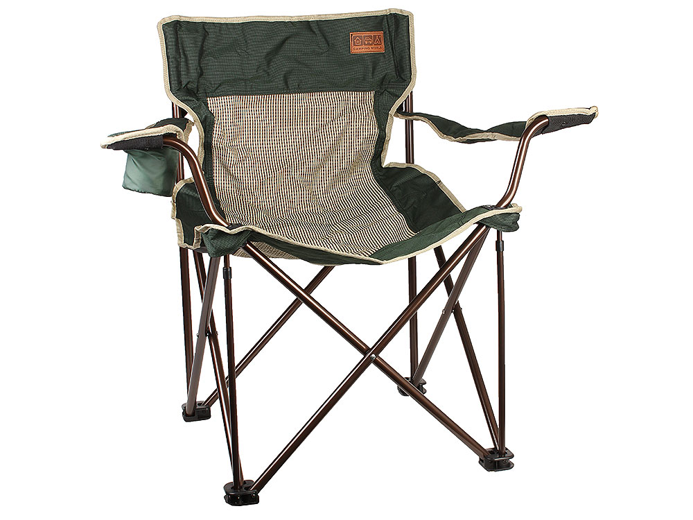 Складное кресло Camping World Villager S чехол, подстаканник вподлокотнике, сетчатые спинка и седен