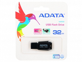 Внешний накопитель 32GB USB Drive  USB 2.0  A-DATA UV100 черный (AUV100-32G-RBK)