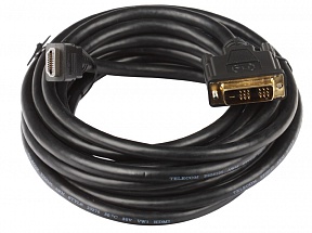 Кабель HDMI - DVI-D (19M -19M) Telecom 5м, с позолоченными контактами  CG481G-5M/CG480G-5M 