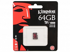 Карта памяти MicroSDXC 64GB Kingston Class10 UHS-I SDCA3/64GBSP