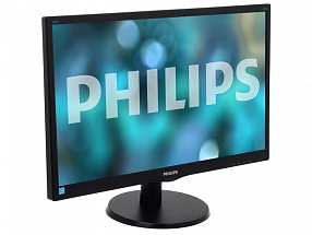 Монитор 23.6" Philips 243V5LHAB/00(01) Black Hairline WLED, 1920x1080, 1ms, 250 cd/m2, 1000:1 (DCR 10M:1), D-Sub, DVI-D, HDMI, speakers, Headph.Out, v