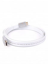 Кабель HDMI 19M/M ver 2.0, 1.8M, AOpen  ACG568F-S-1.8M  серебряно-белый Flat