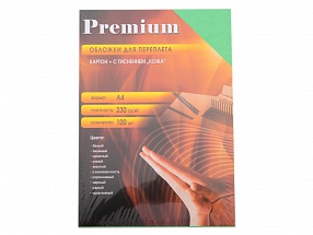 Обложки А4 "кожа" зеленые 100 шт. Office Kit (СGA400230) 