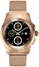 Гибридные смарт часы MyKronoz ZeTime Elite Petite миланский сетчатый браслет цвет матовое розовое золото, 39 мм