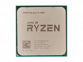 Процессор AMD Ryzen 5 1400 OEM <65W, 4C/8T, 3.4Gh(Max), 10MB(L2-2MB+L3-8MB), AM4> (YD1400BBM4KAE)