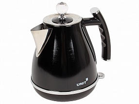 Чайник электрический UNIT UEK-263, цвет - Чёрный; сталь,  цветная эмаль, 1.7л., 2000Вт.