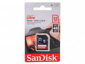 Карта памяти SDHC 32GB SanDisk Class10 Ultra Android UHS-I 48MB/s (SDSDUNB-032G-GN3IN)
