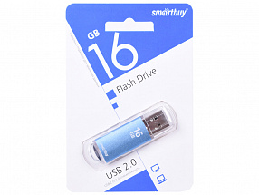 Внешний накопитель 16Gb USB Drive  USB2.0  Smartbuy V-Cut Blue (SB16GBVC-B)