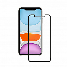 Защитное стекло 3D Deppa Full Glue для Apple iPhone 11 (2019), 0.3 мм, черная рамка