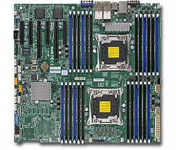 Мат плата Supermicro MBD-X10DRI-LN4+-O 2xLGA2011-s3, 24xDDR4, Intel C612 10xSATA3, 4xGbE, IPMI (Square ILMs), EE-ATX (13.68" x 13")