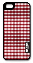 Чехол пластиковый Merc fabric Check для iPhone 5, 5S красный 