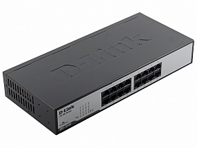 Коммутатор D-Link DES-1016D/H1A Неуправляемый коммутатор с 16 портами 10/100Base-TX, функцией энергосбережения и поддержкой QoS